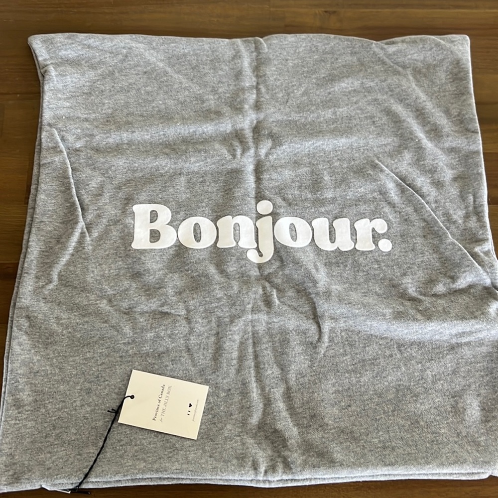 Bonjour pillow case